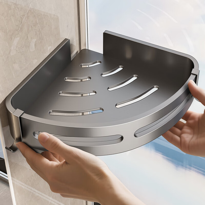 Baihan Bathroom Corner Shelf No-Drill Hanging Storage Rack for Toilet Washroom Sink Wall Corner Organizer