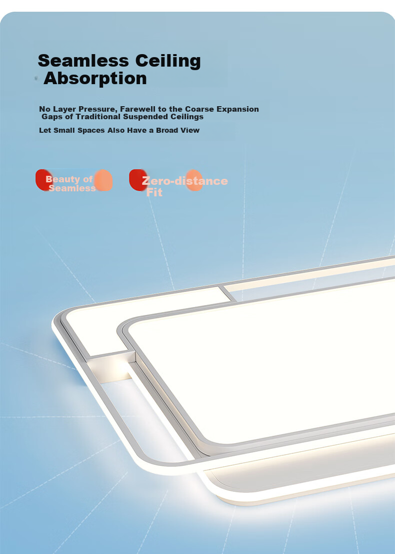 GUJIA LED Ceiling Light, Nordic Style for Living Room And Bedroom, Eye-Protection, Puri Light Source, Lighting Fixture - 90cm [Installation Included] 17