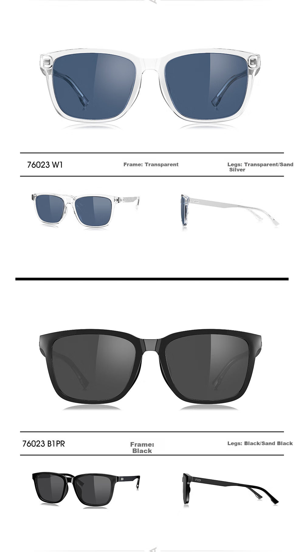 PARIM Men's Fashionable Square Sunglasses, UV Protection Polarized Glasses for Driving, Trendy Sunglasses 76023 10