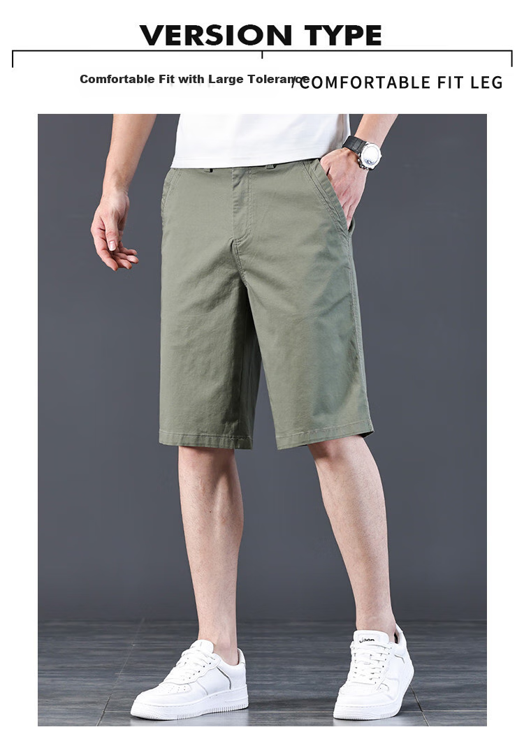 JEEP High-End Lightweight Five-Pocket Casual Shorts for Men, New Summer 2026 Business Loose Straight-Leg Mid-Length Pants for Me 2