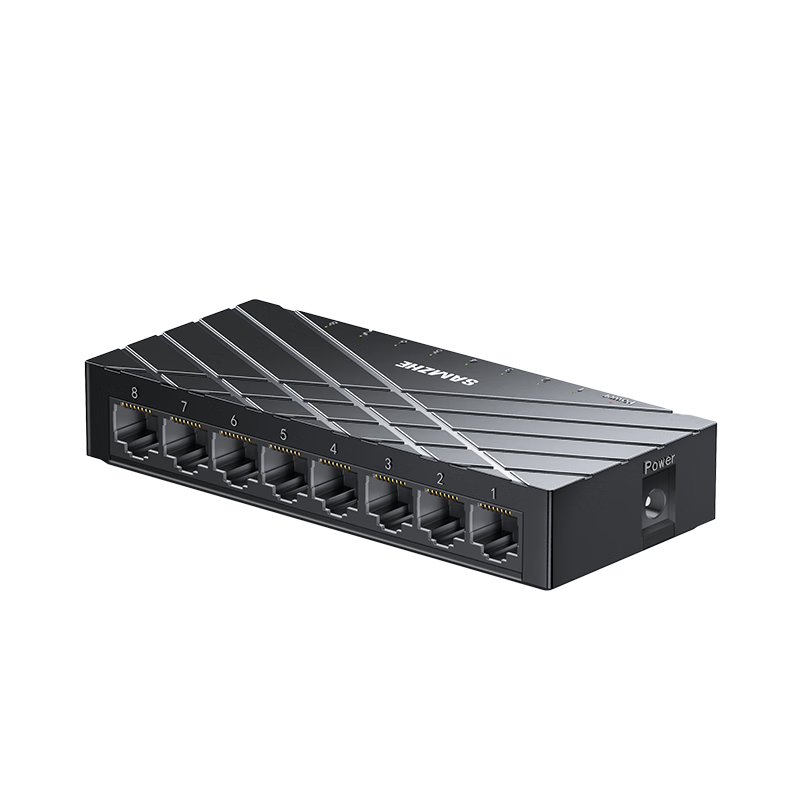 SAMZHE 8-Port Gigabit Switch, Ethernet Splitter, Enterprise Home Dormitory Switch, 8-Port Surveillance Network Expander Hub, HUB Splitter SZ-HJQ08