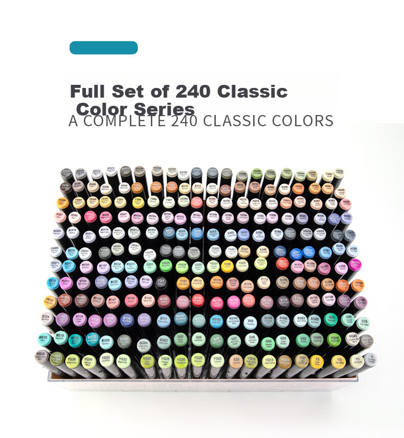 FINECOLOUR Marker Pens with Soft Tips for Anime Standard Hand-Drawn Design, 120 Colors, Exam Preparation, 4th Generation Standard 120 Colors, Sketching, Watercolor Pens 2