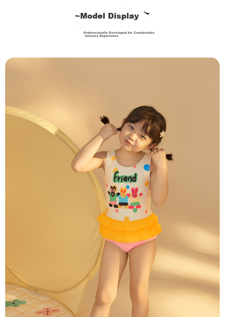 Adoreswim 2024 New Fashion Trendy Cute Style Girls' Summer Swimsuit Set, Two-Piece, Size 105 9