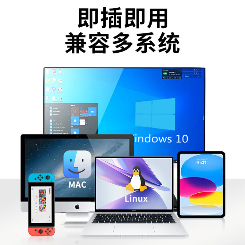 Lenovo USB to Ethernet Adapter Expansion Dock RJ45 Gigabit Network Cable Converter USB Splitter Laptop Extender Extension Cable Hub Expansion Dock BY02-RA Gigabit