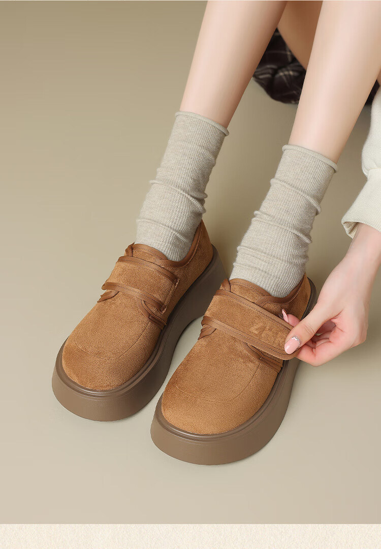 ZHR Thick-Soled Birkenstock Sandals for Women, Versatile Height-Increasing Casual Shoes, Autumn Soft-Soled Lightweight Women's Shoes, AB171, Khaki Color, Size 39 20
