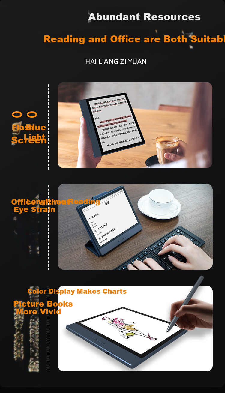 BIGME B7 7-inch Color E-Ink Smart Office Notebook E-Reader Tablet with Stylus and Original Protective Case 4+64GB Silver 1