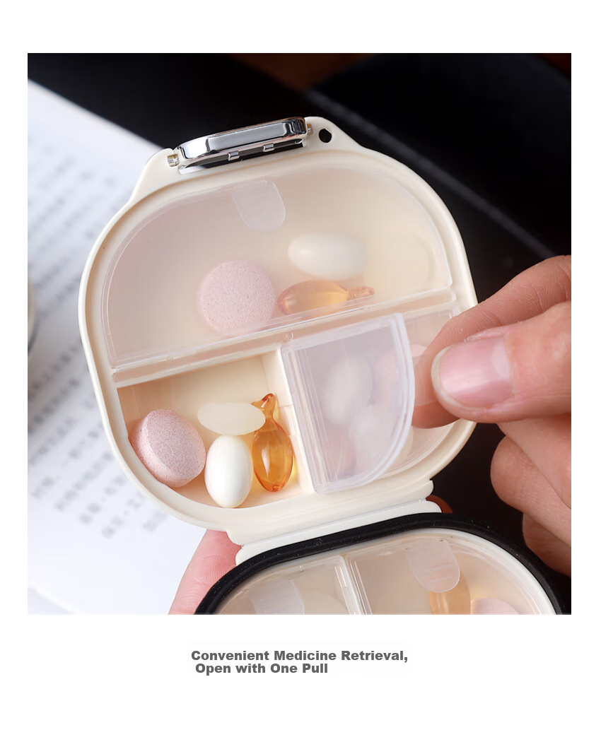 Daisy Leaf Portable Pill Organizer Box, Weekly Seven-Day Pill Reminder Dispenser for Elderly Medicatio 9