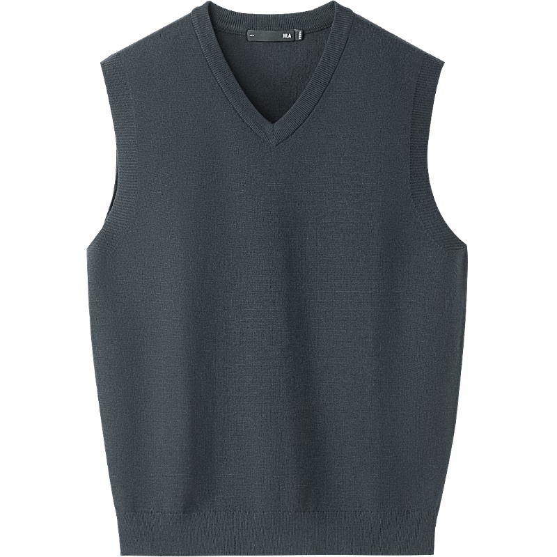 HLAHLA Men's Knitted Vest Autumn 2025 Light Business Classic Series Base Sweater