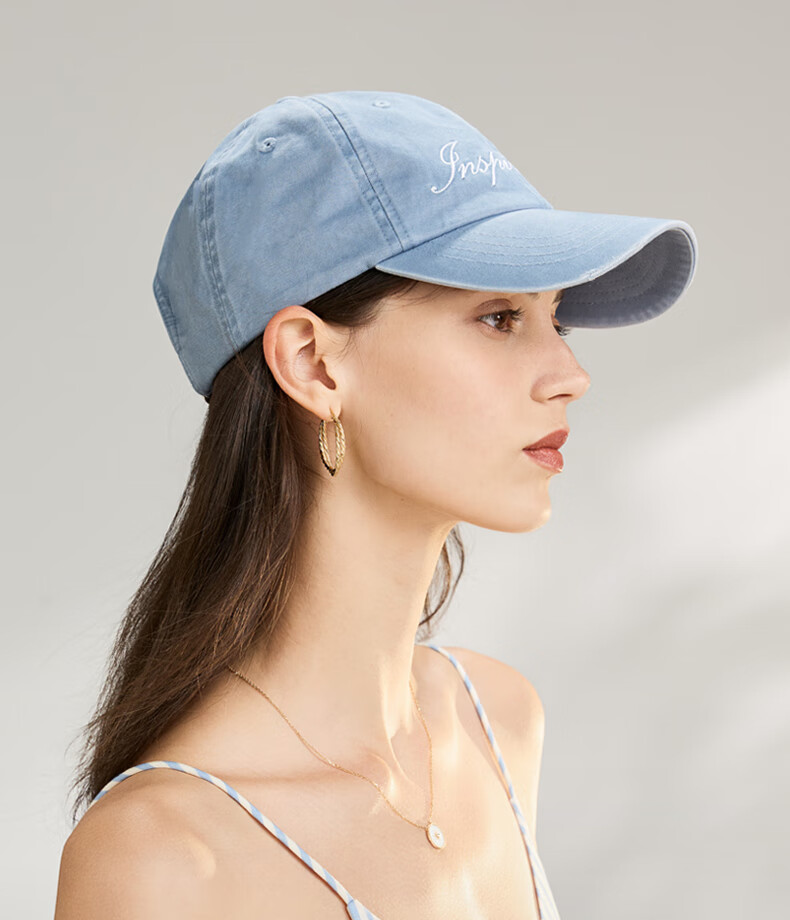 ELLE Baseball Cap for Women, All-Season Sun Protection Hat, Large Circumference High Crown Visibly Small Brim Cap for Men, Gift 34