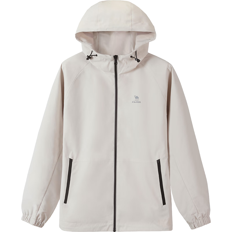 CAMEL Sports Jacket, New Style for Men And Women, Spring And Autumn Hooded Casual Versatile Jacket, Outdoor Water-Resistant Single-Layer Windbreaker