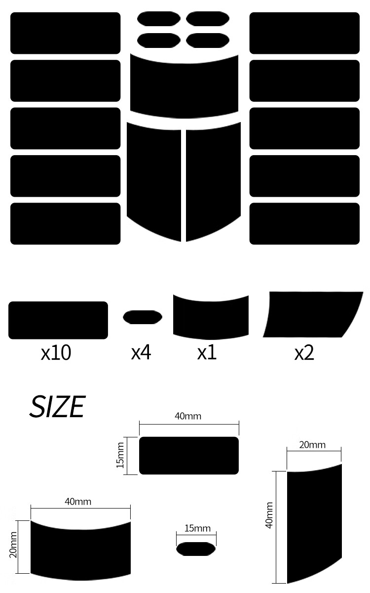 Huoxi Universal Mouse Anti-Slip Sticker, Ultra-Thin 010 Custom DIY Keyboard And Mouse Anti-Slip And Sweat-Proof Sticker 4