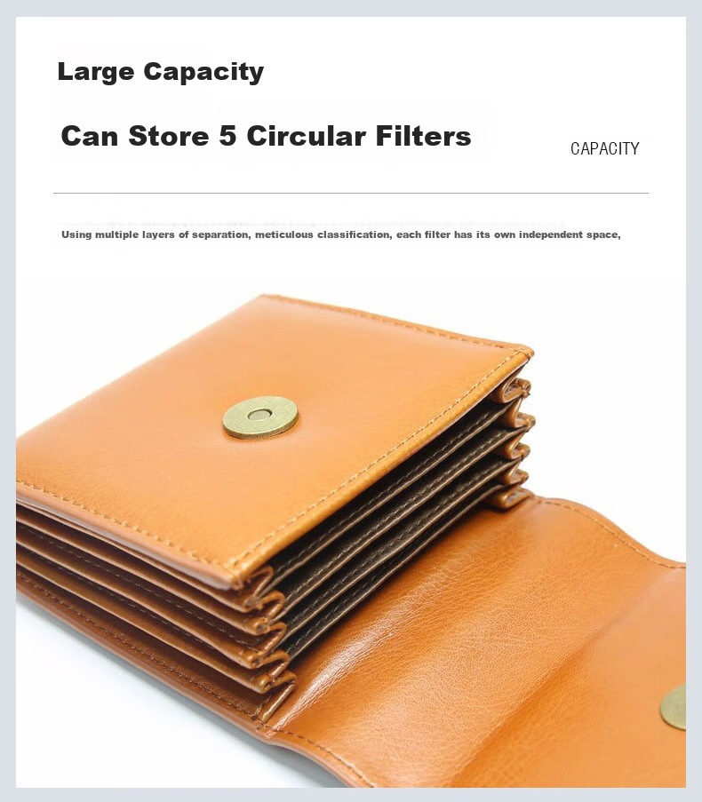 Kase UV Filter Case, Lens Bag, Can Hold Round Filters, Storage Pouch, Filter Pouch, Filter Storage Case (Three-Piece Storage) 5