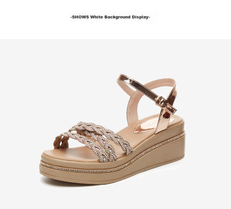 DAPHNE Thick-Soled Wedge Sandals for Women, Fashionable And Elegant Soft-Soled Shoes, Versatile High Heels to Match Dresses, Model 4622303004, Silver, Size 40 29