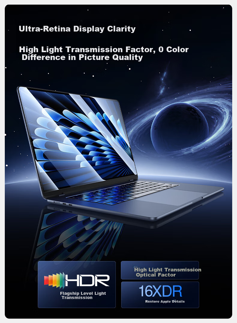 Shanmo [Screen Coating Friendly] Tempered Glass Screen Protector for Apple MacBook Air 15.3-inch M5/M4/M3 2026/25/24 Laptop 8