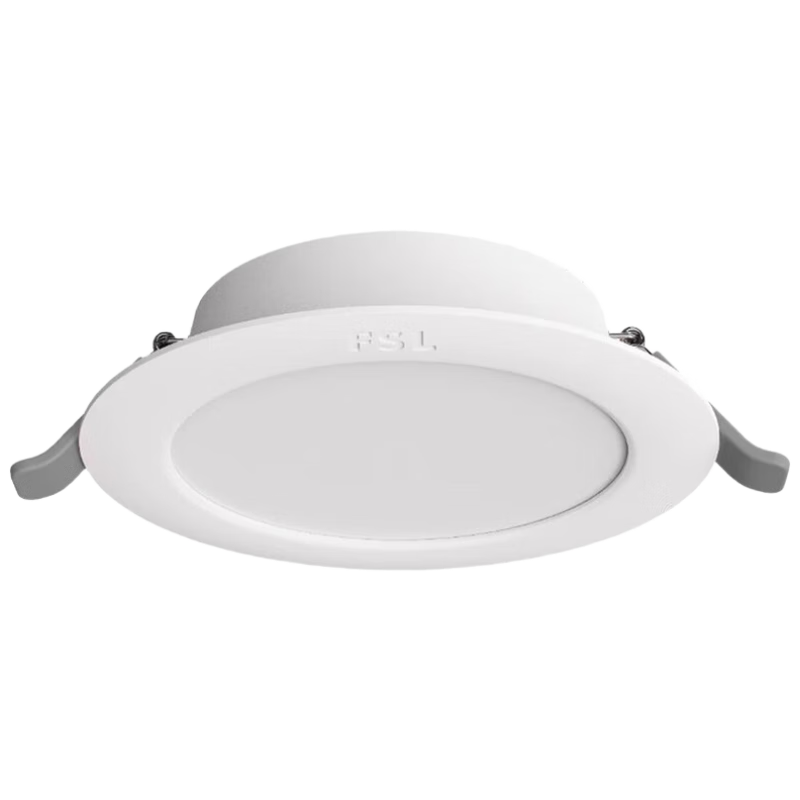 Foshan Lighting (FSL) 5.8G Smart LED Microwave Radar Motion Sensor Downlight Ultra-thin 6W Neutral Light (4000K) with Photosensitive Sensor, Cutout Φ85-100mm