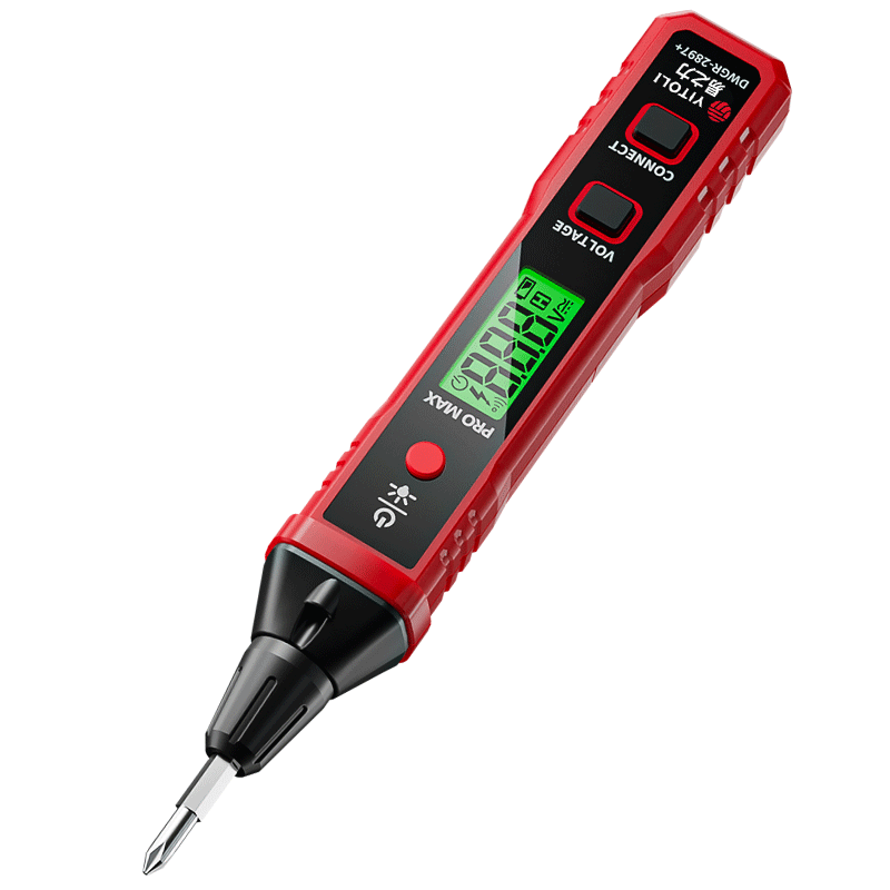 Yizhil Power Voltage Tester Pen R2897+ Smart Voltage Detector Pen Multifunctional Wire Break Tester Digital Display Electrician Induction Pen