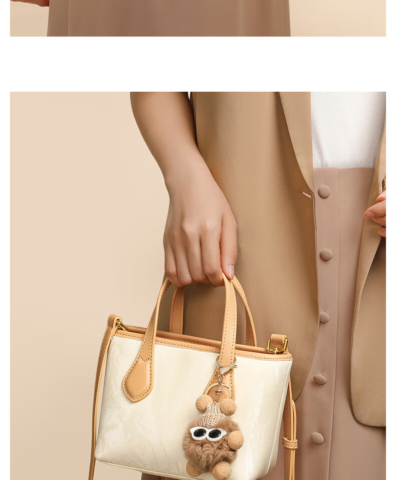 Millies Leather Handbag, Women's Fashion Crossbody Bucket Bag, Light Luxury Shoulder Bag, Practical Birthday And Mother's Day Gift for Mom 4
