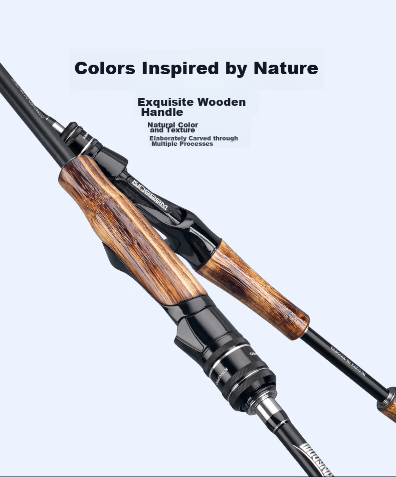 Guowangluya Lure Rod Single Pole Long-Casting Medium-Fast Action Versatile High Sensitivity Ultra-Light Bass Lure Rod Bare Rod 1.98 MLS 4