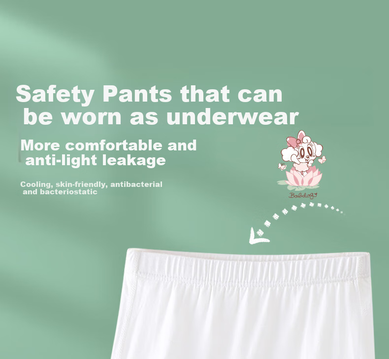 BOBDOG Girls' Safety Shorts Anti-Exposure Baby Boyshort Underwear, Lotus Sister - Pink, 1 Piece, Size 120 1