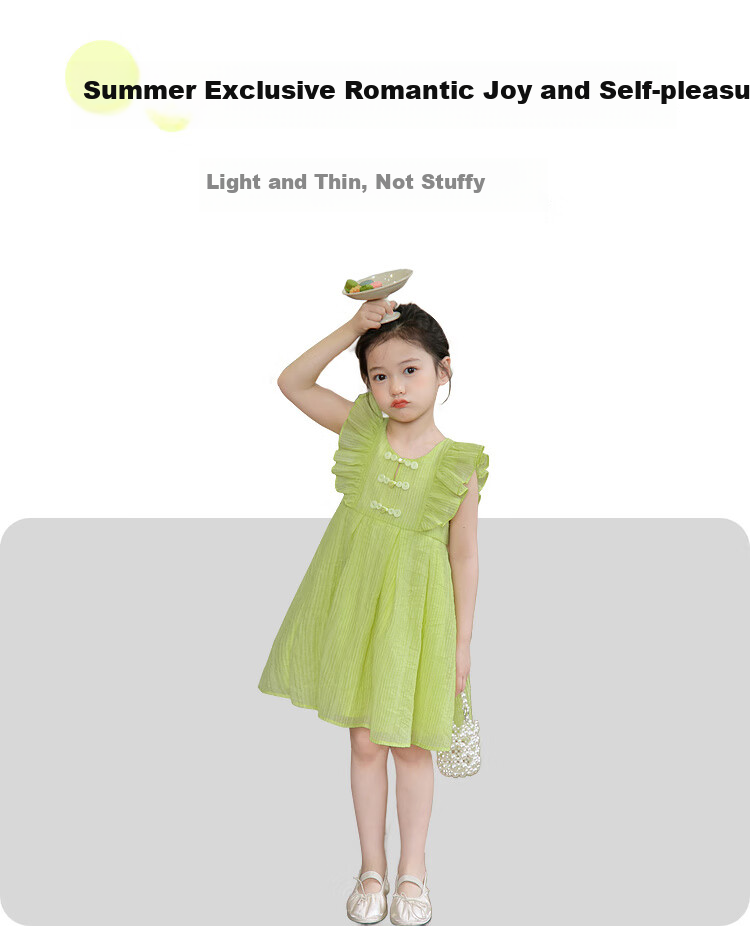 Tutuxiaoxiang Girls' Dress Children's Clothing Dress with Small Flutter Sleeves Princess Dress Mustard Yellow 130 Height Approximately 130cm 2