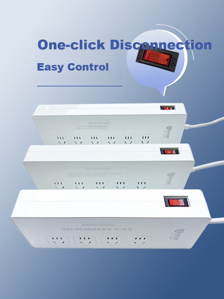 Guomilandun GM-02 Red And Black Power Supply, Confidential Isolation Socket, Anti-Electromagnetic Wave Information Leakage, 4-Outlet Five-Hole, 3 Meters 6
