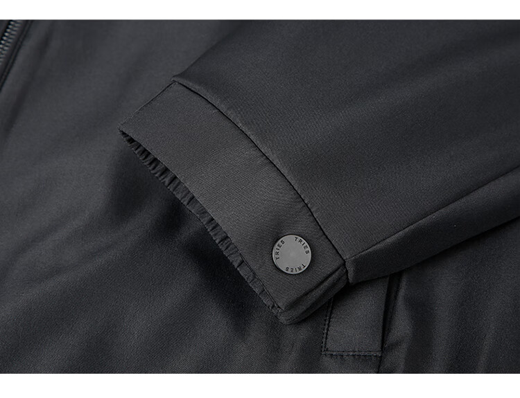 TRIES Men's Jacket Stand Collar Light Business Fashion Spring And Autumn New LOGO Embroidery Solid Color Lightweight Outerwear 14