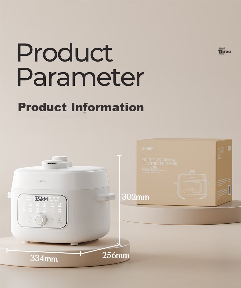 OIDIRE (Oudian) Micro-Pressure Rice Cooker, High-Pressure Electric Pressure Cooker, Dual Intelligent Modes for High And Low Pressure, Stainless Steel 3L | Non-Coated (Stainless Steel Inner Pot) · Cloud Soft White 33