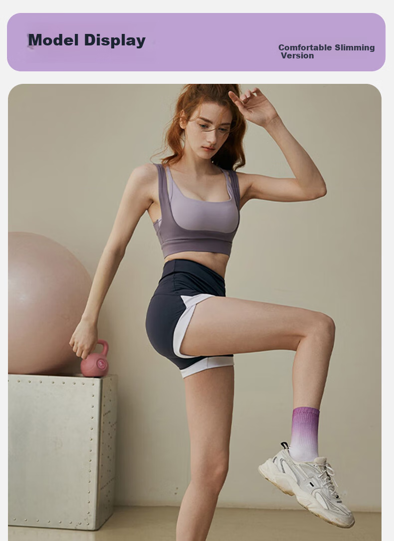 XUEXIMAN Yoga Shorts for Women, Summer High-Waisted Butt-Lifting Professional Running Pilates Training Sports Fitness Three-Quarter Length Pants 13