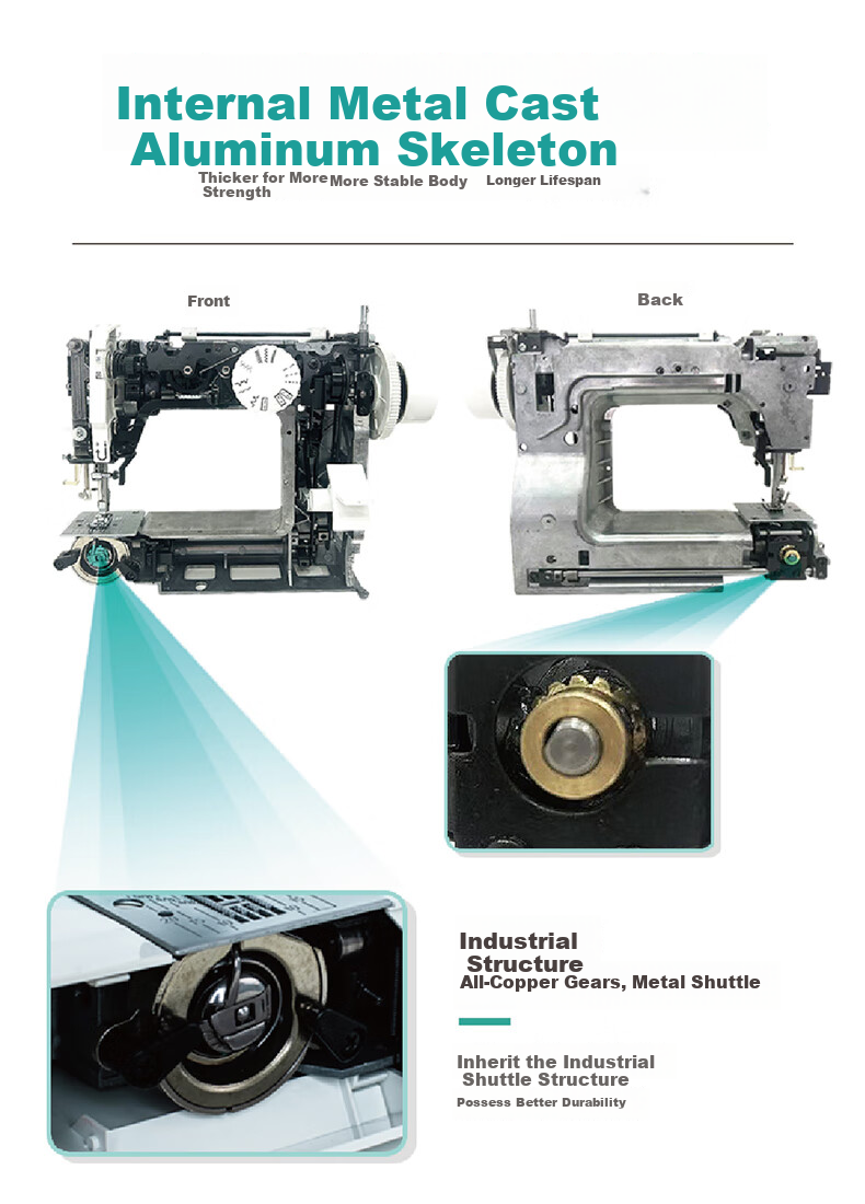 BUTTERFLY M51 New Model 2025 Home Sewing Machine, Electric Multi-Function, Automatic Edge Locking, Automatic Threading, 75W High Power, Suitable for Thick Fabrics 7