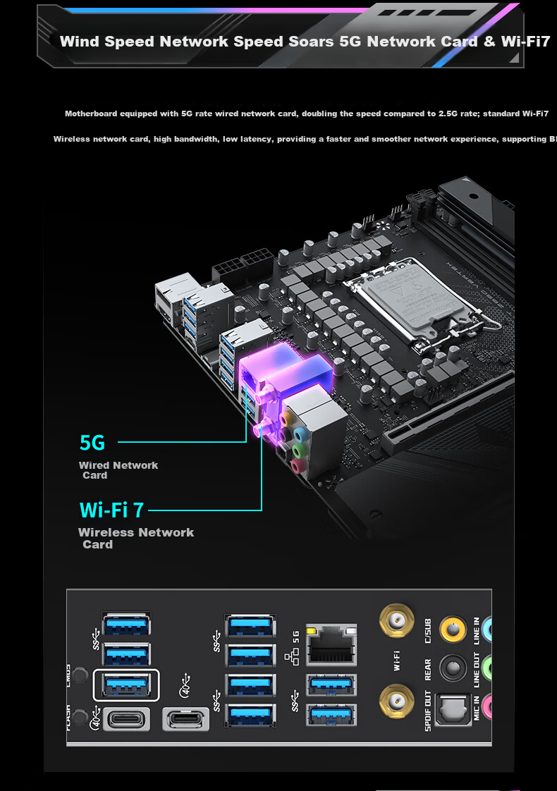MAXSUN MS-I Craft Z890 Vertex Gaming Motherboard, Supports DDR5 CPU 270K/265KF/250K (Intel Z890/LGA 1851) 10