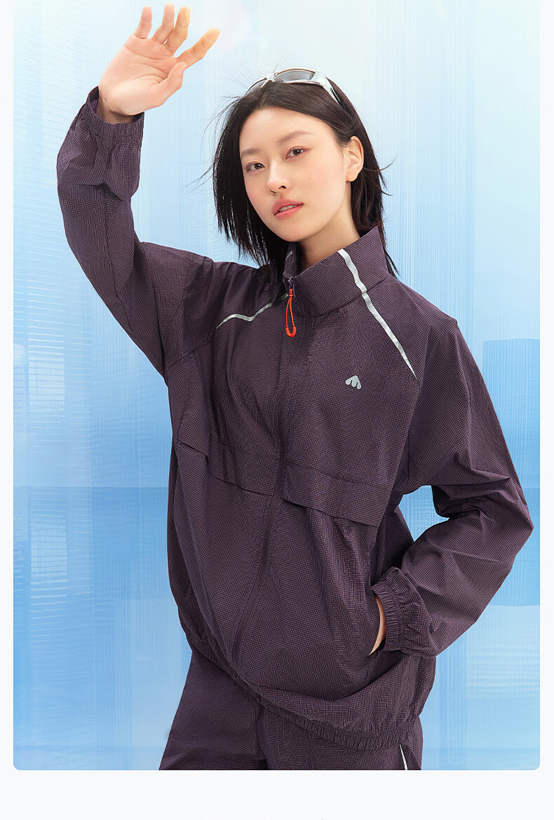 Meilicheng Sun Protection Clothing, UV-Resistant Sunscreen Jacket, Unisex Blocky Style, Protective Outerwear 007, Purple (Top), 2XL 5