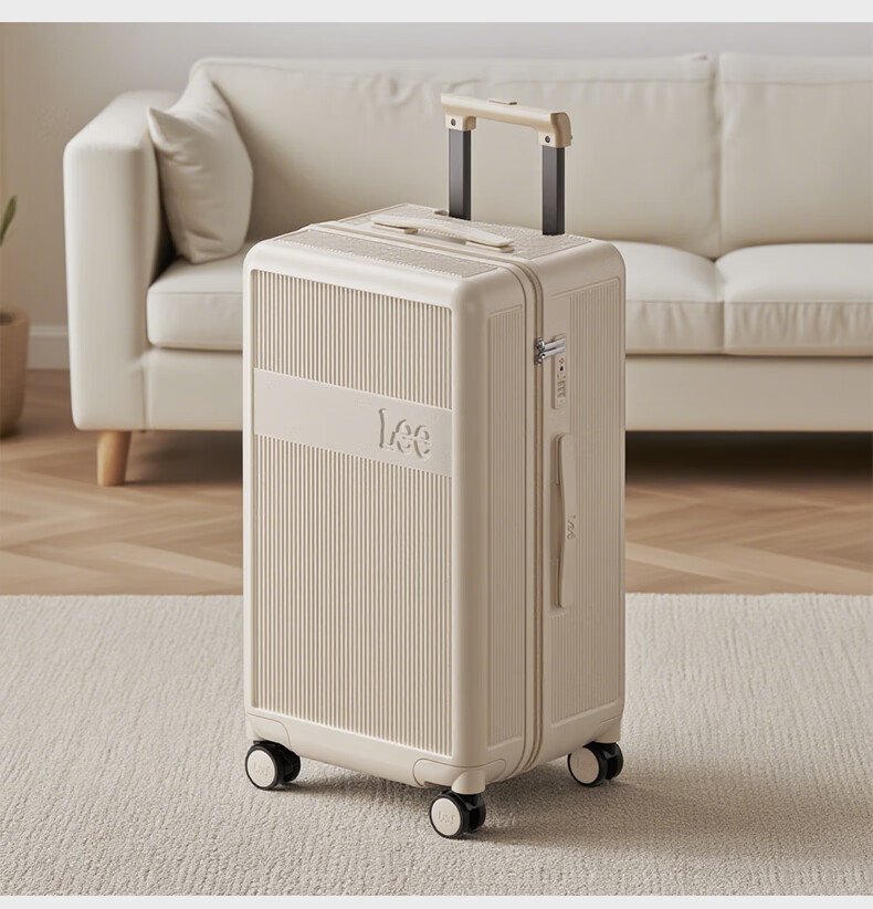 Lee High-Quality Large-Capacity Thickened Suitcase, Trolley Case, Travel Luggage, Password Lock Box, Aurora White, 28 Inches 8