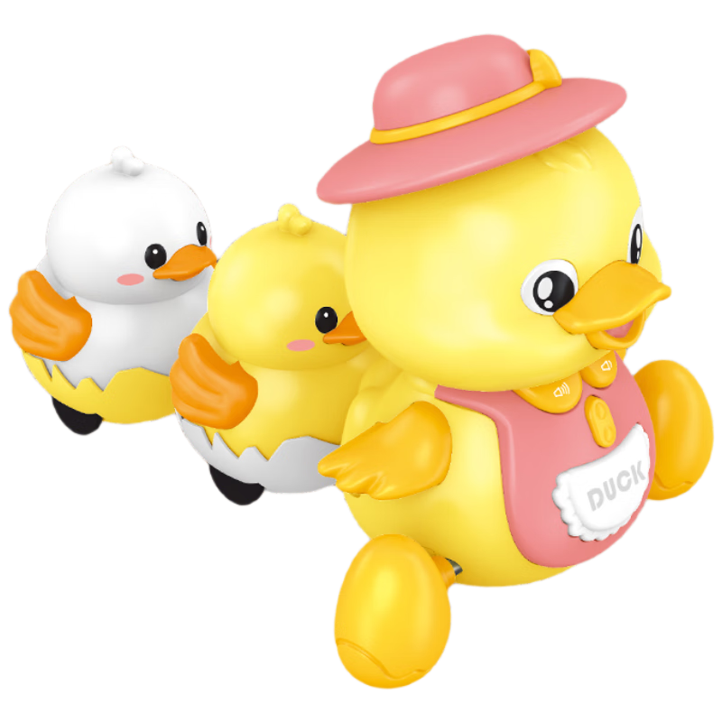 Babamama Duck Toy for Infants, Head-Lifting Training And Crawling Practice, 0-1 Year Old, Follow-The Baby Duck Toy, Early Education Gift for First Birthday