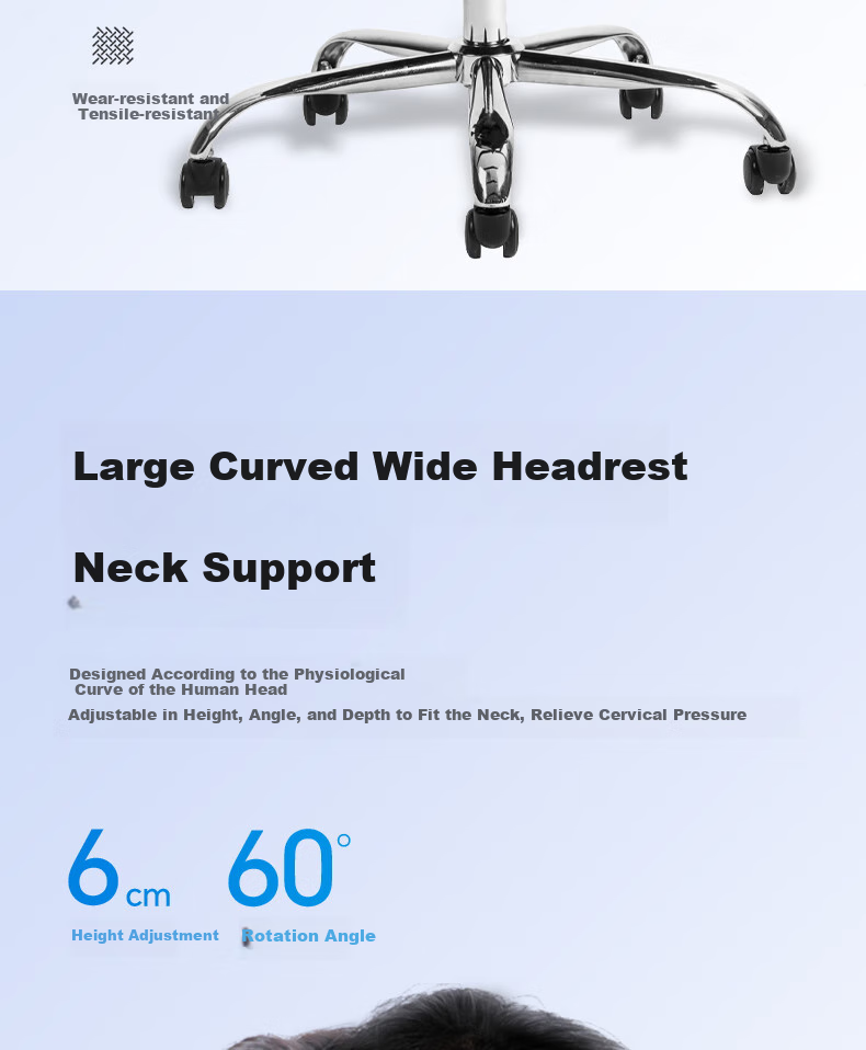 Deli KF221-J Ergonomic Chair, Height Adjustable Armrest Office Computer Chair, Alloy Feet with Footrest, Premium Versio 11