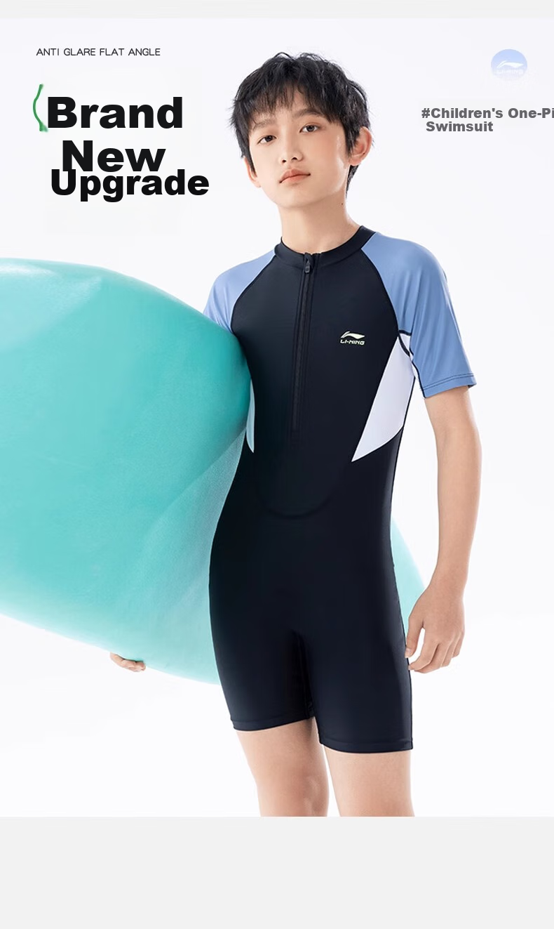 Li-Ning Children's Swimsuit, Boys' One-Piece Racing Swimwear for Older Kids And Teenagers Aged 12-16, Professional Competition Swimwear for Older Boys 2