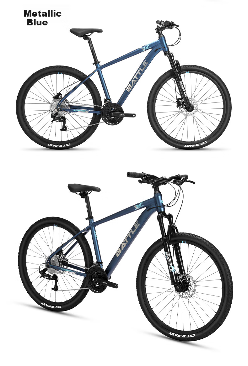 BATTLE Mountain Bike, 27.5-Inch, 27-Speed, Disc Brakes, for Men And Women, Adult And Student Use, Racing And Off-Road Bicycle 12