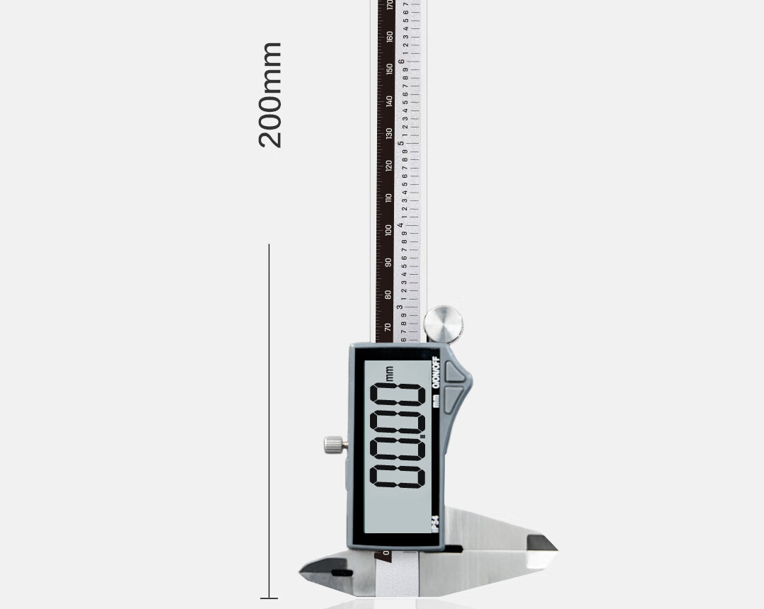 Deli Full-Screen Digital Vernier Caliper, Precision Ground High-Precision Stainless Steel Body Electronic Height Gauge for Experimental Teaching, 150mm 19