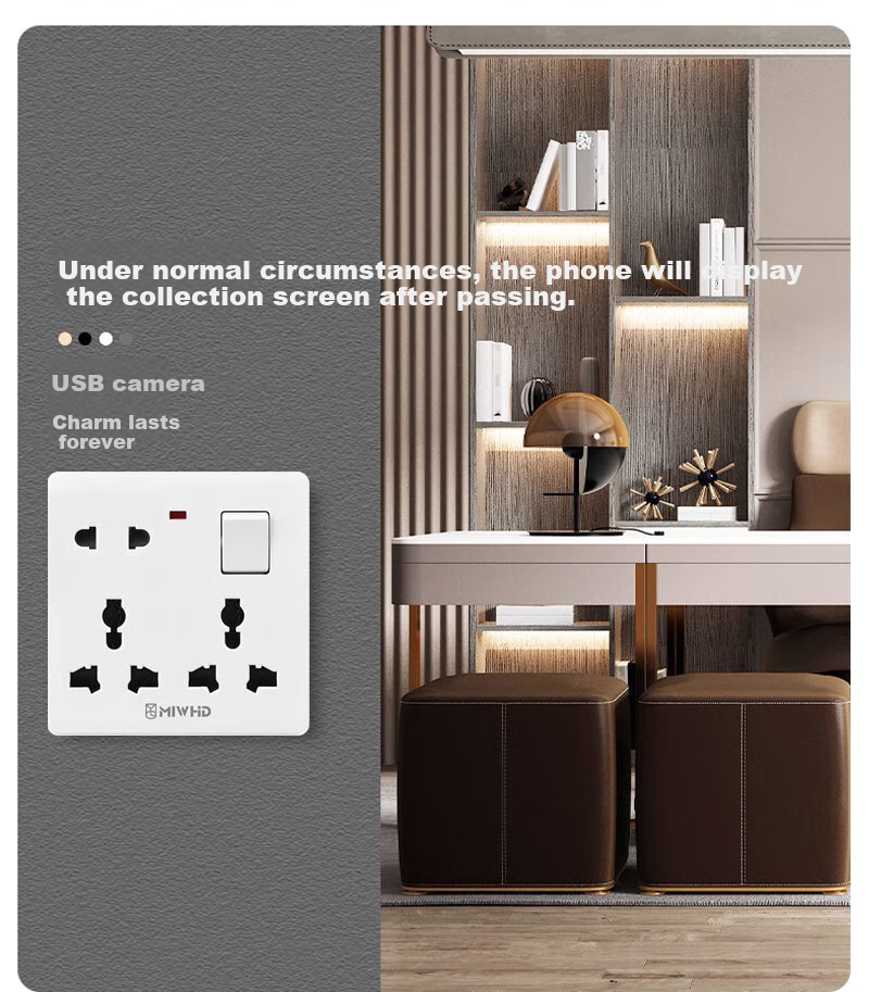 MIWHD Single Switch with Eight Holes And Light, Wall Panel Switch Socket, 86 Type, 10A-16A White Concealed Switch, MLGD-34/1 16 220 2 9