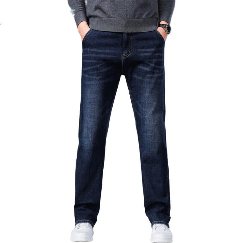 Джинсы мужские Jeanswest, трендовые прямые свободные удобные брюки, модные универсальные штаны, синие, размер 36