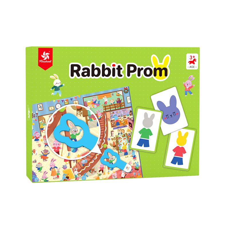 Pinwheel Children's Board Game Gift, Two-Player Battle, Concentration Training, Attention-Enhancing Toy, Bunny Dance Party