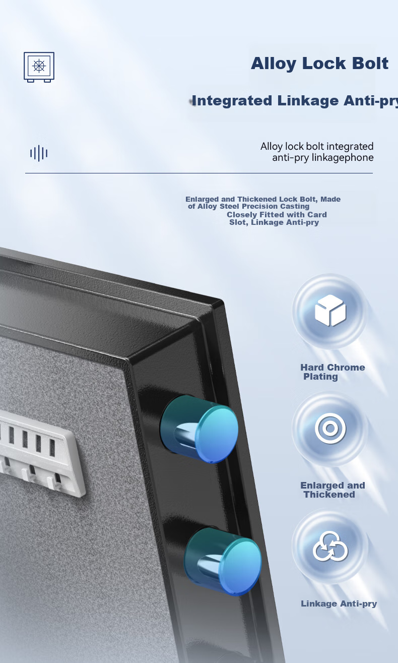 Hupai Safe for Home And Office, Small Fingerprint Password Security Cabinet, All-Steel Anti-Theft, Can Be Built into Wall Or Cabinet, Safe Box, Boho Series, 60cm, Piano Black 10