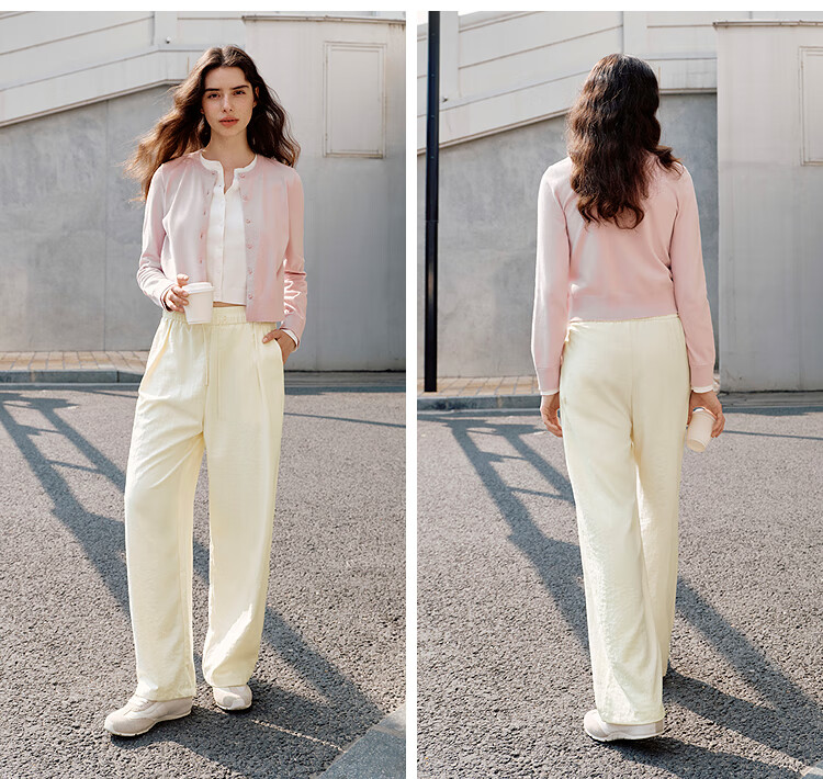 Semir Casual Pants for Women, High-Quality Mousse Trousers, Relaxed Draping, Autumn Loose-Fitting Soft Textured Wide-Leg Pants 107524127005 14