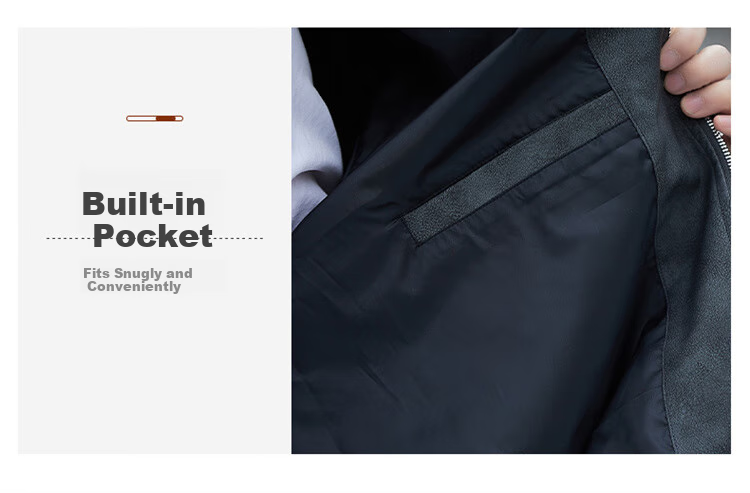 JEEP SPIRIT Men's Leather Jacket, Casual High-End Style, Trendy Suede Coat for Autumn And Winter 8
