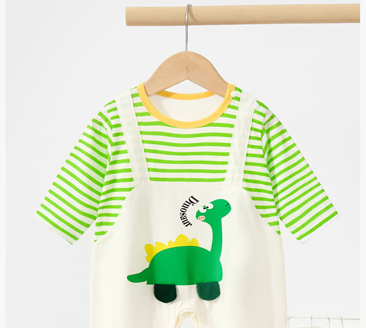 Badi Badi [Gift for Expectant Moms] Spring and Autumn Pure Cotton Infant Toddler Unisex Romper Colorful Panda 100cm 1