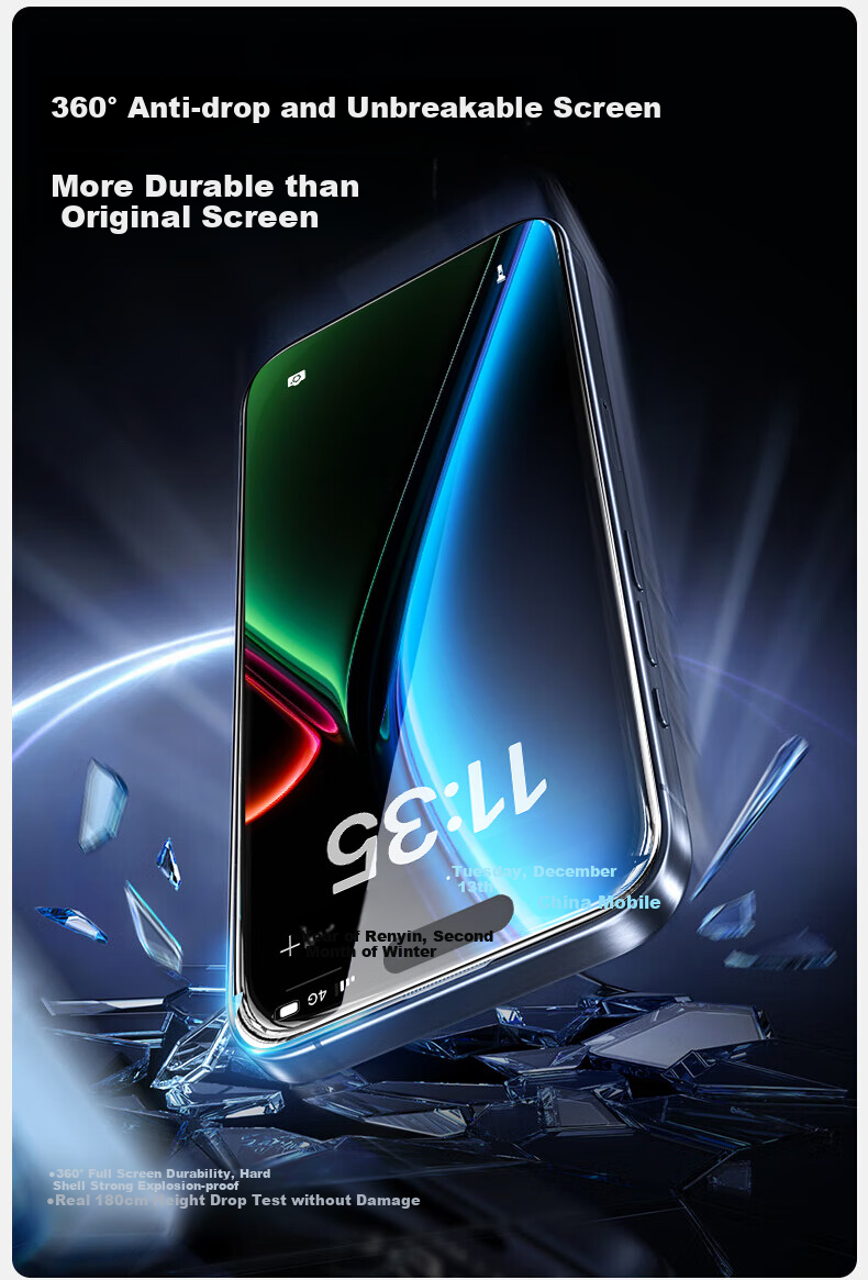 BASEUS AR Corning Film [2.2m SGS Performance Drop-Resistant] Tempered Glass Screen Protector for Apple 16/15, IPhone 16/15 Protective Film, High-Definition Clear Film with Dust-Free Installatio 6