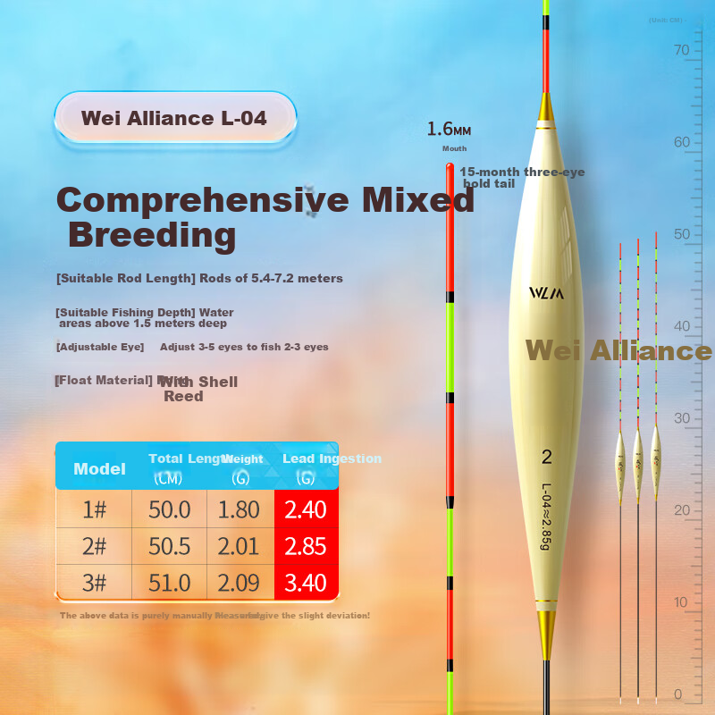 Weilianmeng L01 Shallow Water Crucian Carp No. 2 Float, Aged with Shell, Reed Float, Highly Sensitive, Eye-Catching Buoy, Fishing Tackle 14