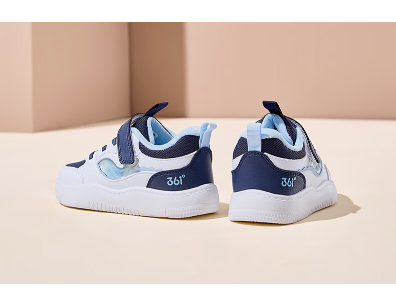 361° Kids Children's Sports Shoes 2025 Autumn Boys and Girls Lightweight Cushioned Whale Pattern Skate Shoes Black Size 31 4