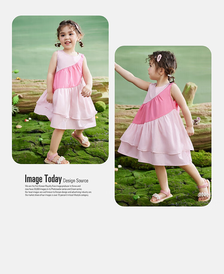 ASK JUNIOR Girls' Sleeveless Summer Dress, Baby Vacation Princess Dress 5
