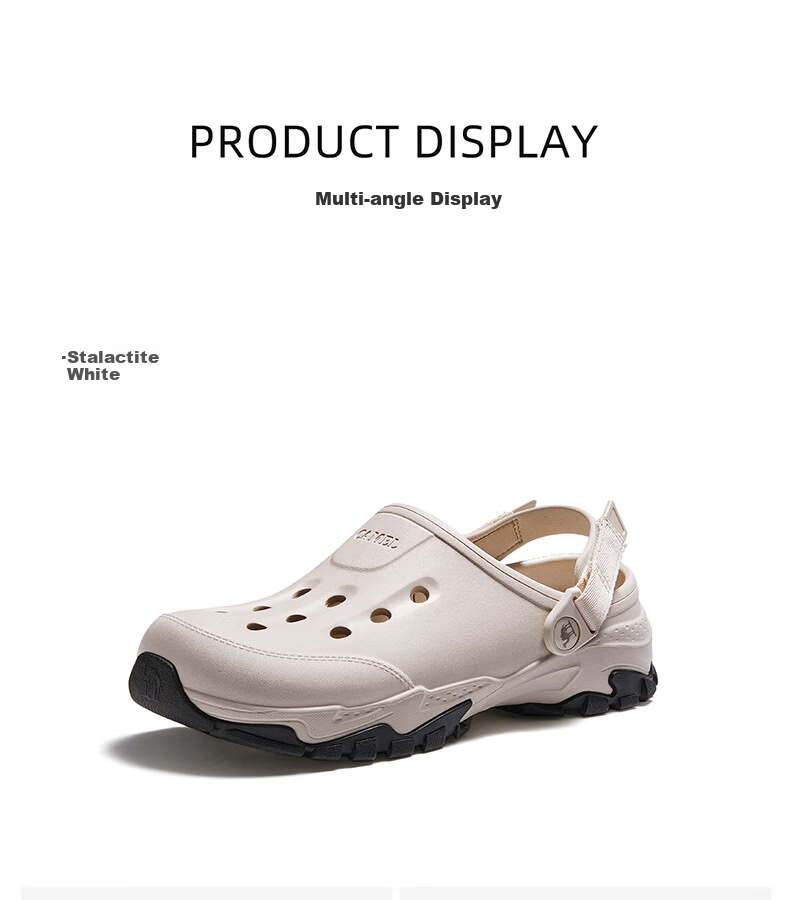 CAMEL Soft Cushioning Two-Way Thick-Soled Mountain Outdoor Sandals Breathable Men's Hole Shoes G15M776029 Black 42 34