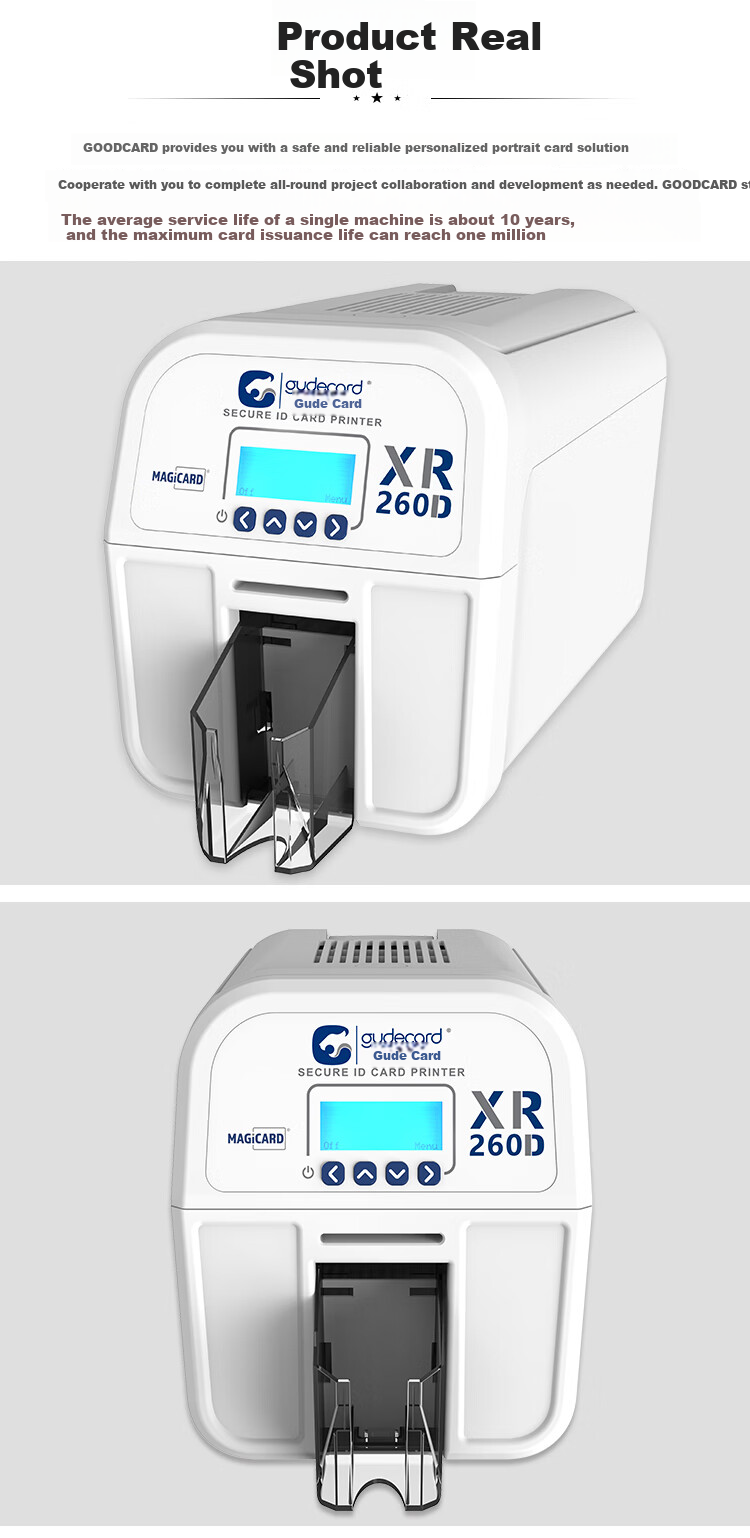 Gudecard XR260D Card Printer Color Ribbon Can Print up to 300 Pages (XR260D Full-Page Color Ribbon XD300YMCKO) 7